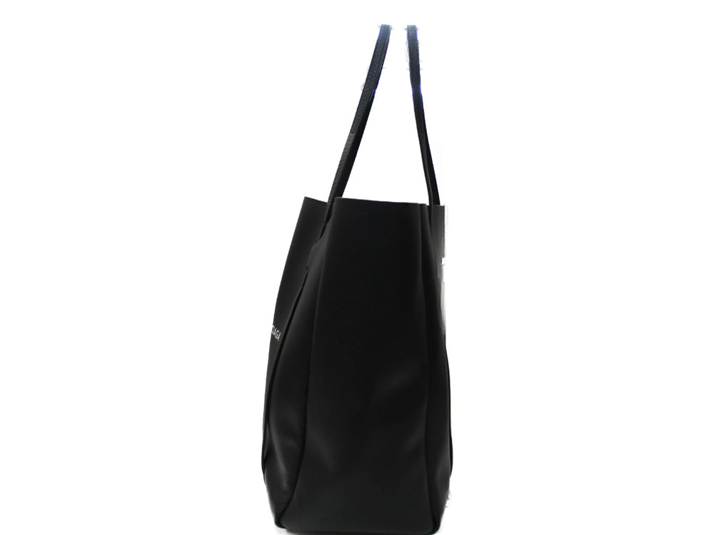 Balenciaga Tote Clutch Black Mirror Calf Bag Leather Black
